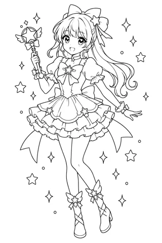 魔法少女 — アニメ塗り絵