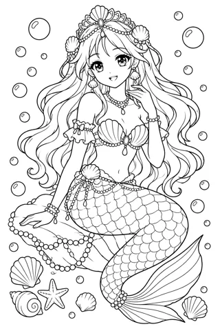 人魚姫 — アニメ塗り絵