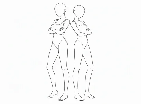 Back to back — drawing base