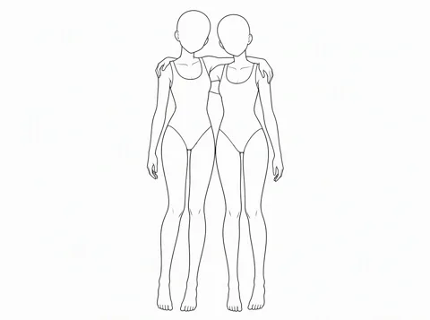 Side hug — drawing base