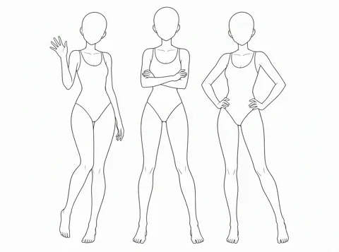 Group of three — drawing base